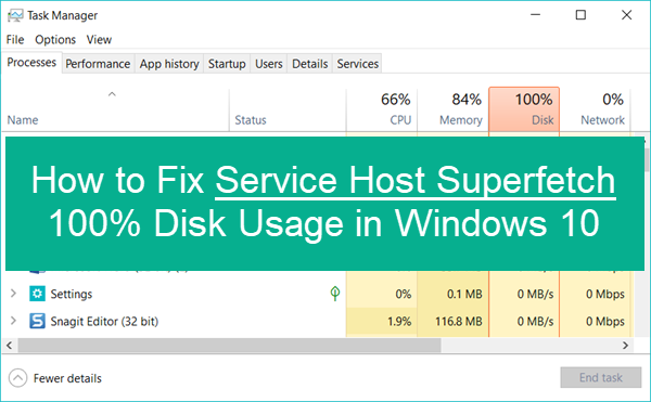 How to fix service host superfetch hight cpu usage on windows 10