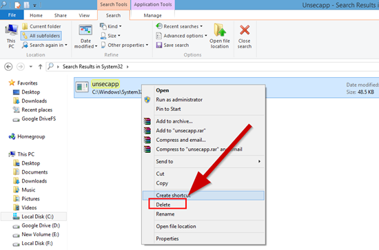 How to Remove a Faulty Unsecapp exe File step 2