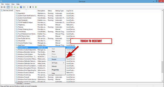 How to Solve the Audio Services Is Not Running Error Step 5