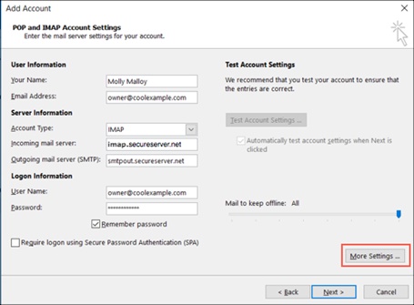 SettingUp Outlook To Check Your GoDaddy Account