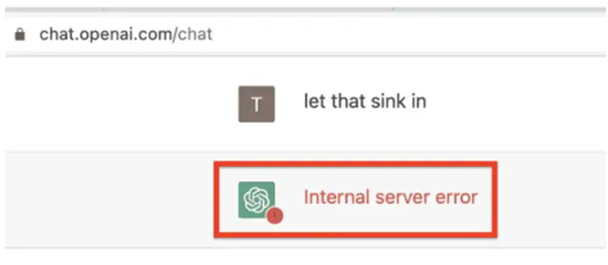 Causes of Chatgpt Internal Server Error
