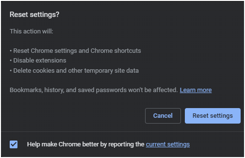 How To Fix Chrome error chromewebdata step 2