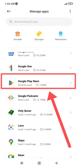 How to fix Google Play Error df dferh 01 step 8