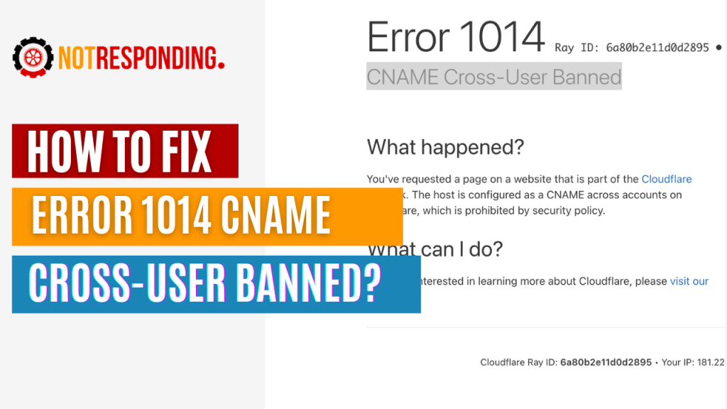 How to Fix Error 1014 CNAME Cross-User Banned?